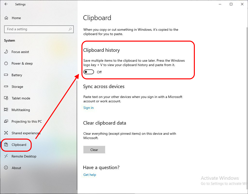 recover clipboard history windows 10