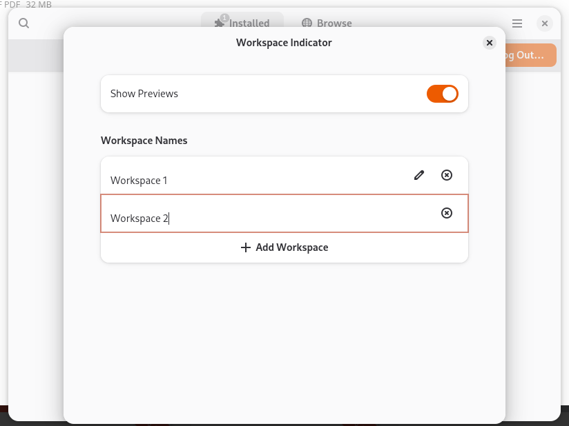 How to Add a Workspace Indicator to the Toolbar in GNOME