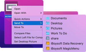 How to add more actions to the context menu on macOS